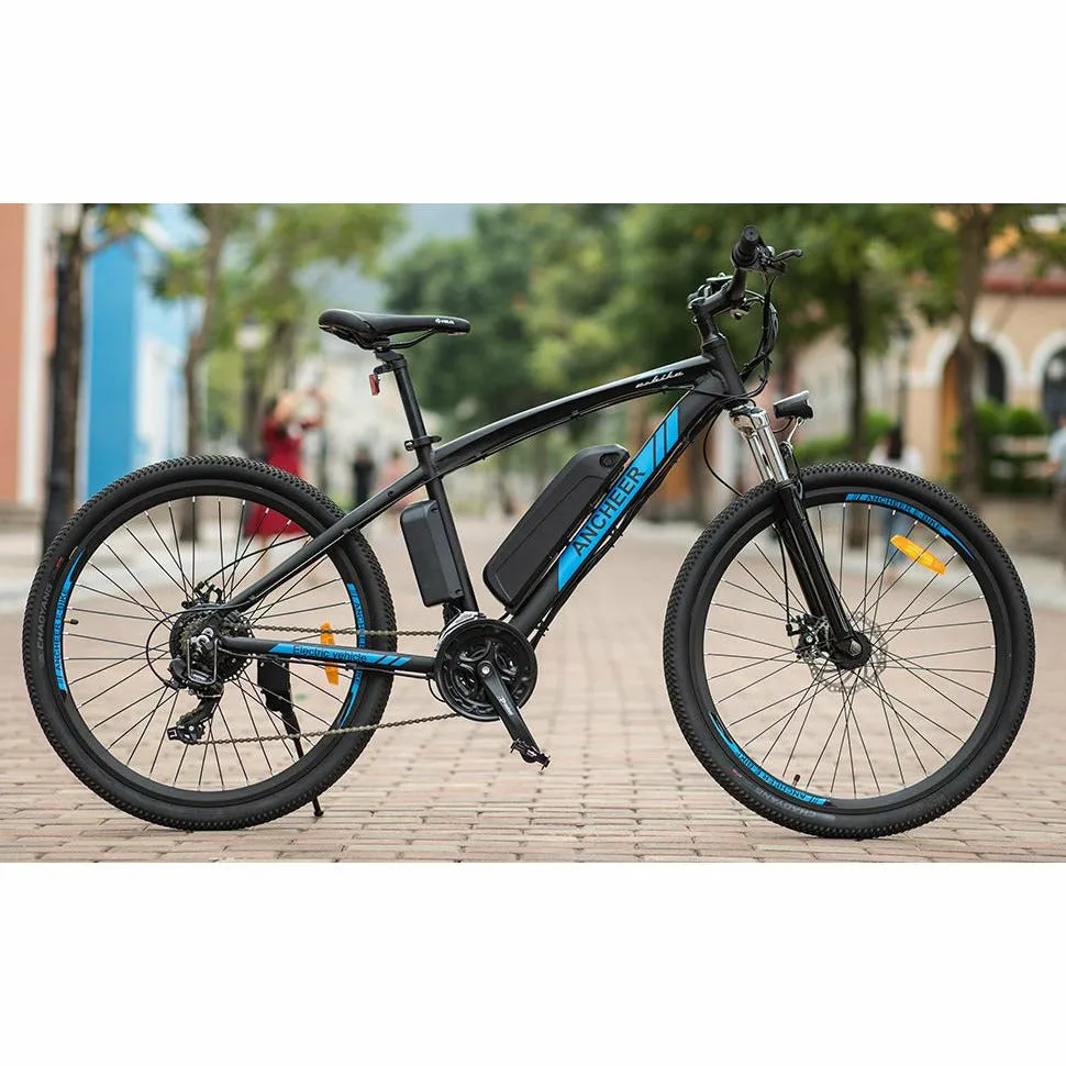 Ancheer 27.5 Inch Wheel 48V 500W Blue Spark Electric Mountain Bike